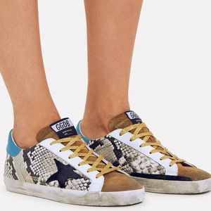 Golden Goose Snakeskin Superstar Sneakers
